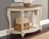 Bay Furniture Gallery - Ashley Furniture - Realyn Sofa Table - Sofa Table / White/Brown - T743-4